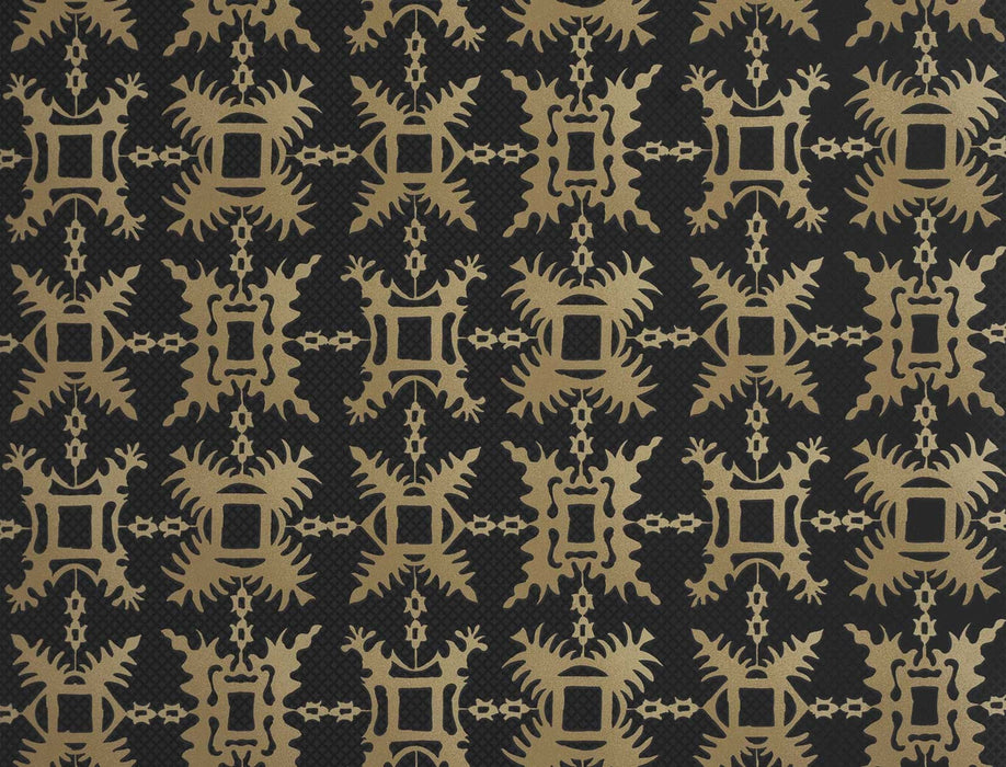 Jim Thompson Snowflake  Black Gold Wallpaper JT021068006