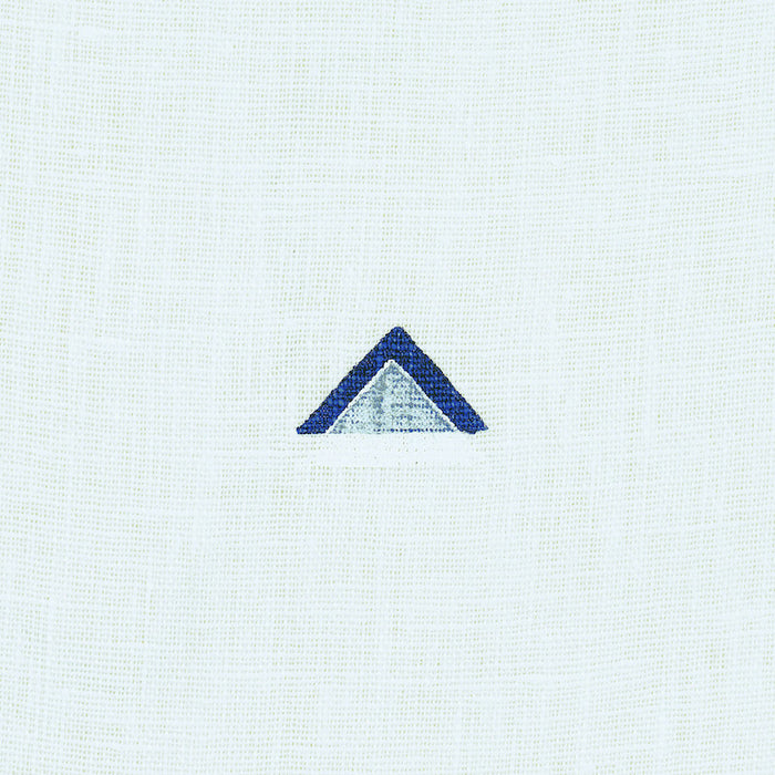 Schumacher Overlapping Triangles Navy & White Fabric 74021