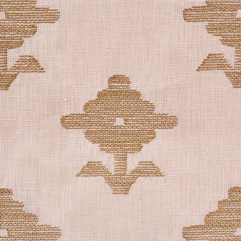 Schumacher Rubia Embroidery Blush 74161 Fabric | 40% Off (Samples)