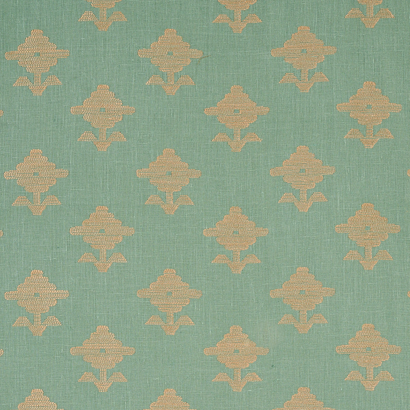 Schumacher Rubia Embroidery Mineral 74164 Fabric | 40% Off (Samples)