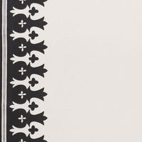 Schumacher Bergama Applique Carbon & Ivory Fabric 74181