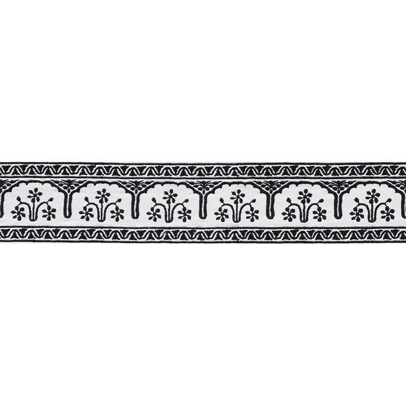 Schumacher Nikola Tape Black Trim Sample 74194