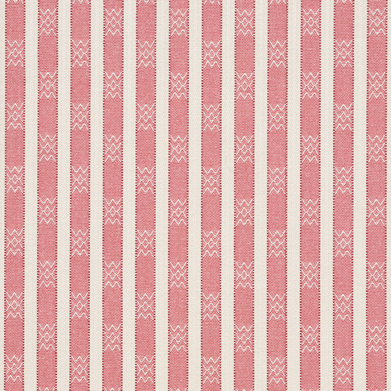 Schumacher Beverly Stripe Red Fabric Sample 74212