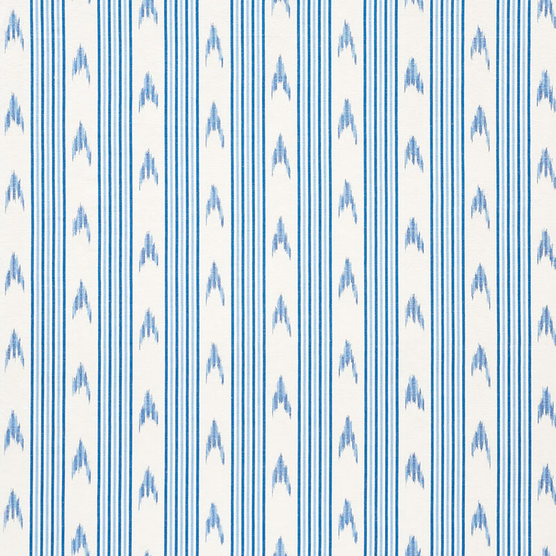 Schumacher Santa Barbara Ikat Indigo Fabric 74220