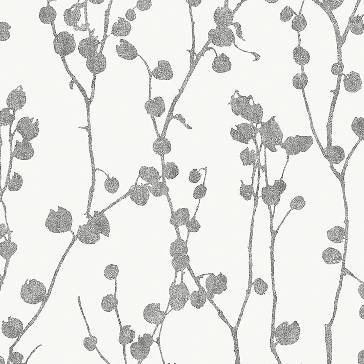 Schumacher Disa Charcoal Wallpaper Sample 7425