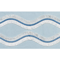 Schumacher Ogee Embroidered Tape Sky Trim 74332
