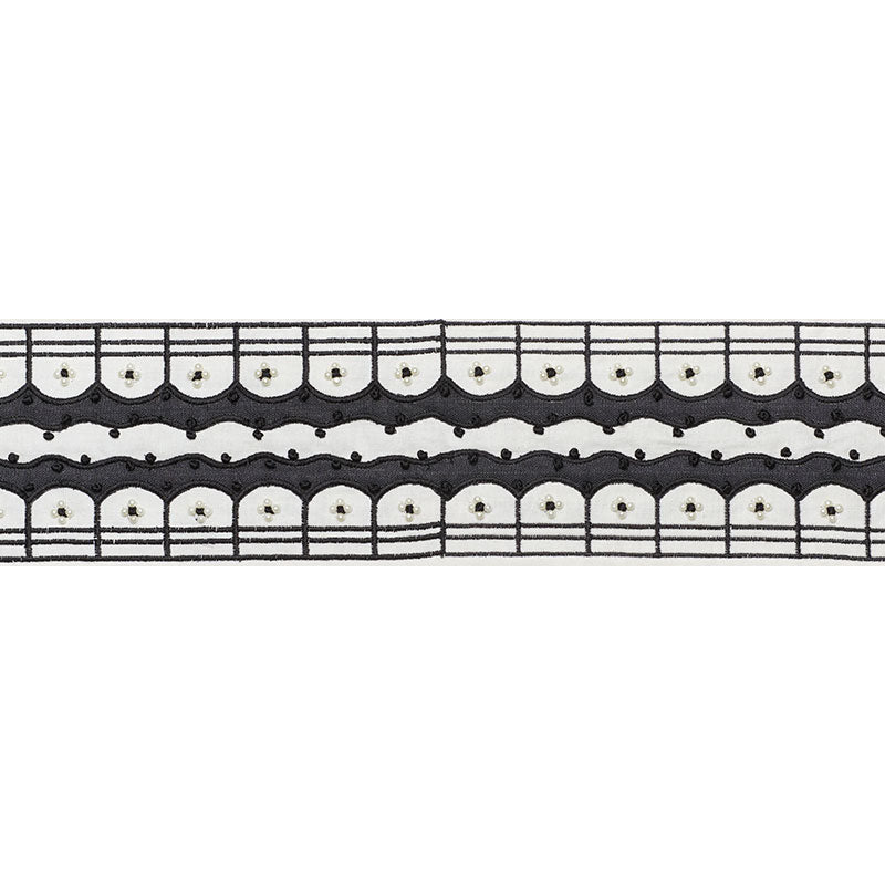 Schumacher Perla Tape Noir Trim Sample 74381