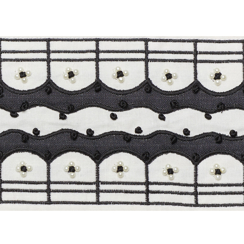 Schumacher Perla Tape Noir Trim Sample 74381