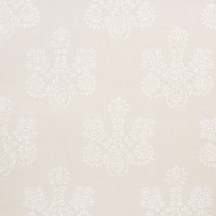 Schumacher Estrella Embroidery Linen Fabric Sample 74452