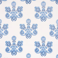 Schumacher Estrella Embroidery Porcelain Fabric 74454