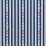 Schumacher Rhodes Stripe Navy Fabric 74460