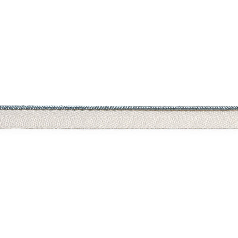 Schumacher Gustave Silk Lip Cord Narrow Cloud Trim Sample 74522
