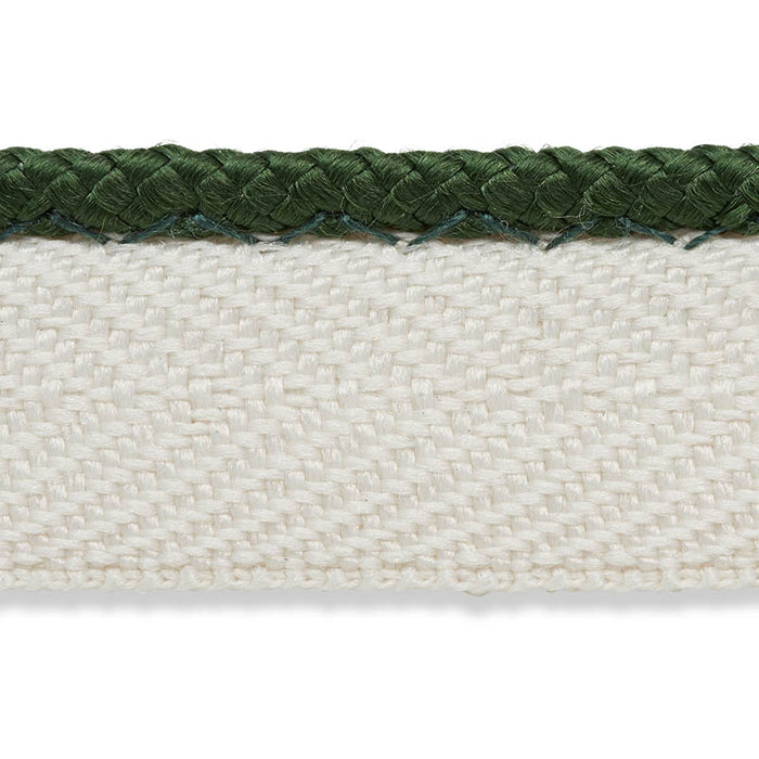 Schumacher Gustave Silk Lip Cord Narrow Emerald Trim 74534