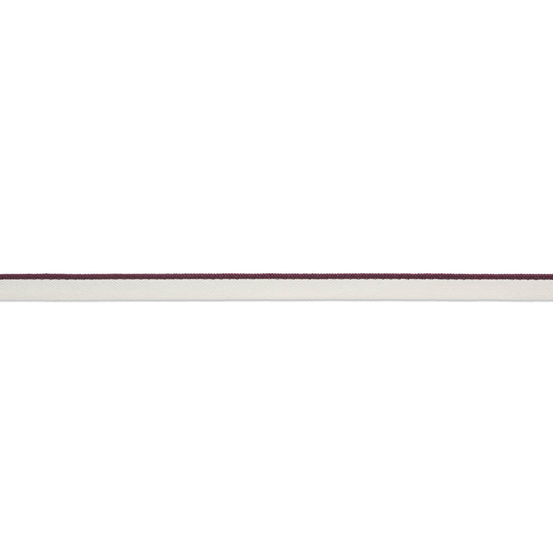Schumacher Gustave Silk Lip Cord Narrow Eggplant Trim Sample 74535