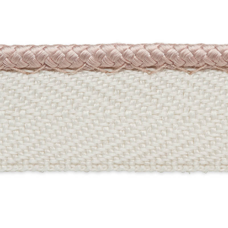 Schumacher Gustave Silk Lip Cord Narrow Blush Trim 74536