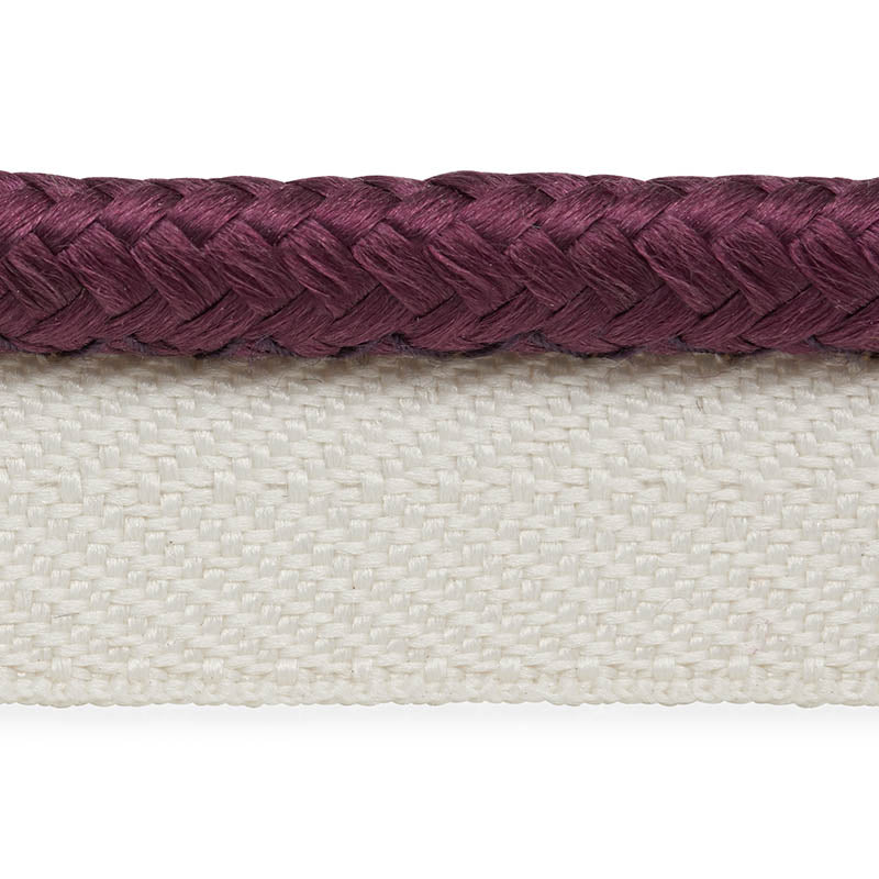Schumacher Gustave Silk Lip Cord Medium Eggplant Trim 74555