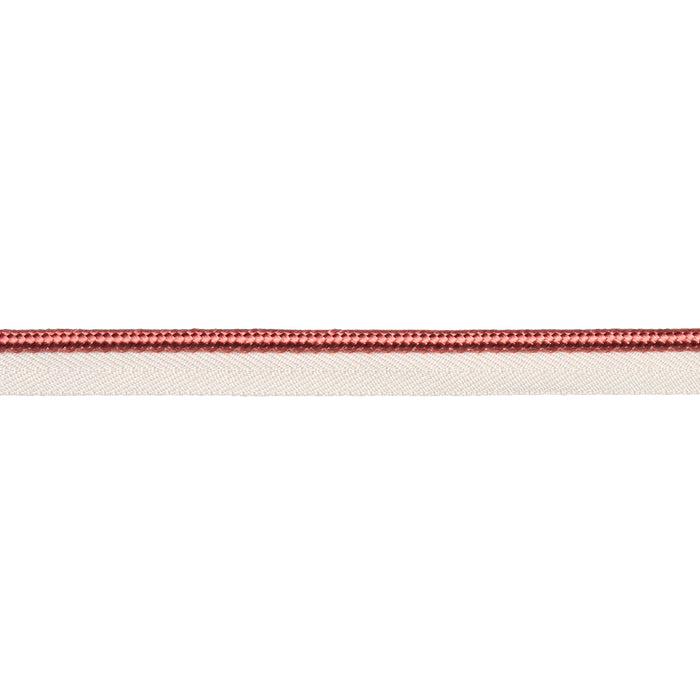 Schumacher Gustave Silk Lip Cord Medium Coral Trim Sample 74559