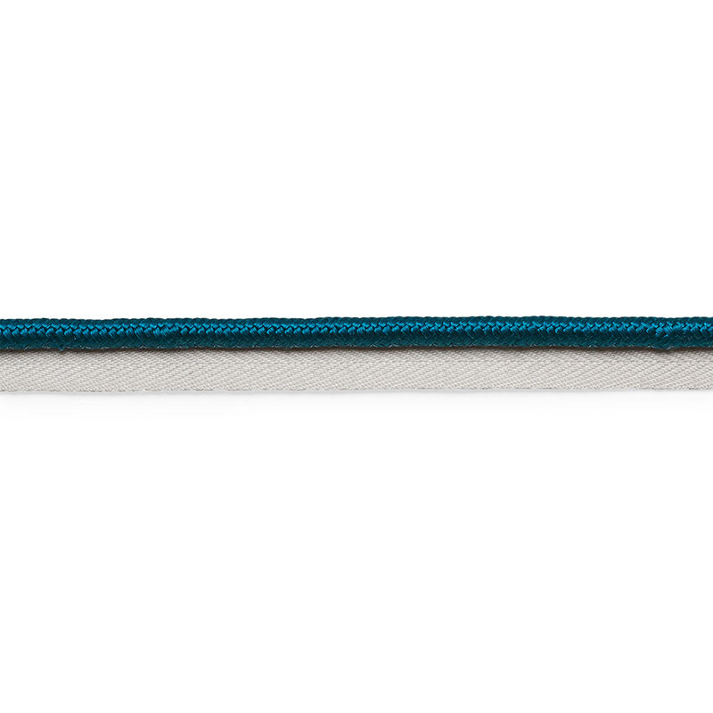 Schumacher Gustave Silk Lip Cord Wide Peacock Trim Sample 74567