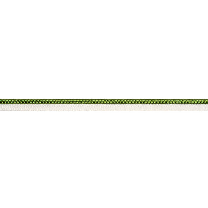 Schumacher Gustave Silk Lip Cord Wide Green Trim Sample 74577