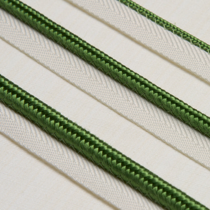 Schumacher Gustave Silk Lip Cord Wide Green Trim Sample 74577