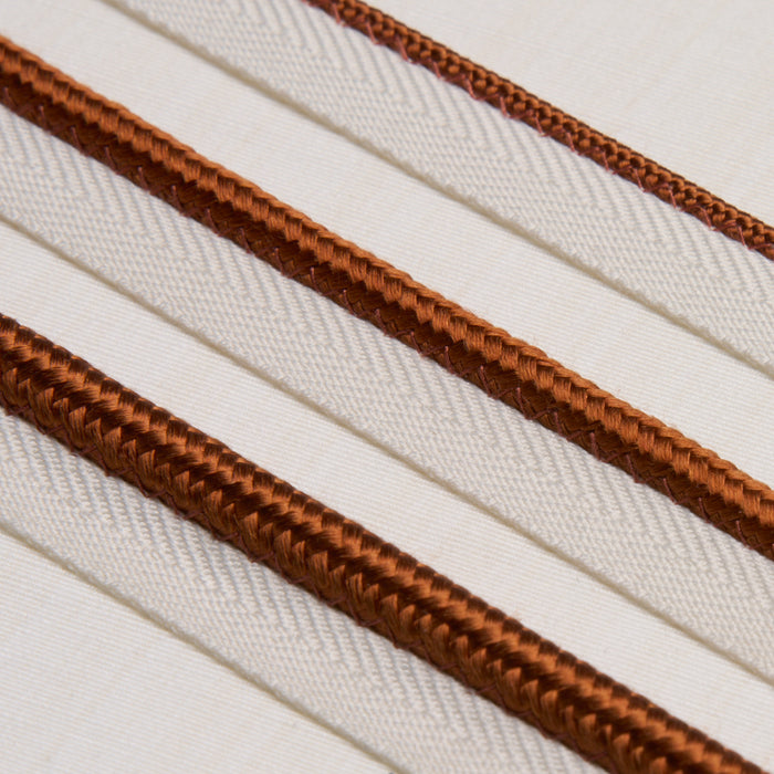 Schumacher Gustave Silk Lip Cord Wide Spice Trim Sample 74579