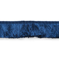 Schumacher Francois Silk Brush Fringe Navy Trim 74588