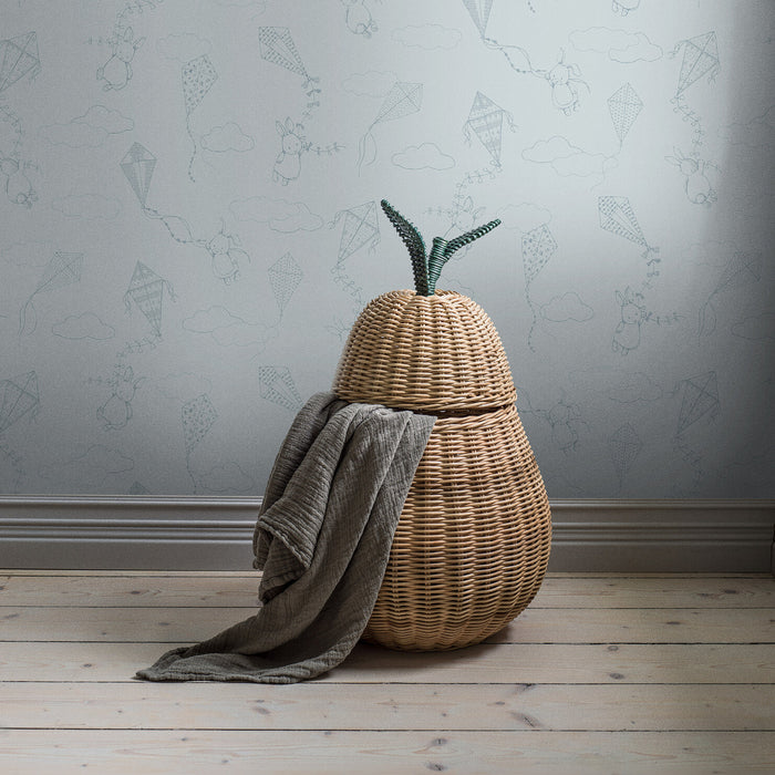 Schumacher Up & Away Sky And Silver Wallpaper Sample 7461