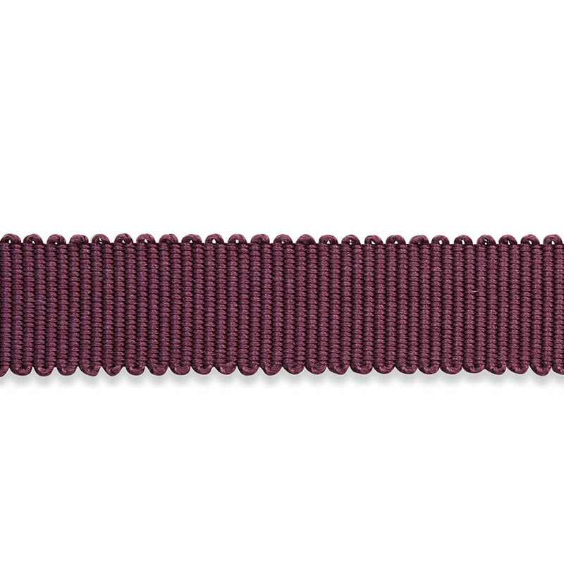 Schumacher Pierre Silk Gimp Narrow Eggplant Trim Sample 74655