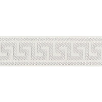 Schumacher Etienne Silk Greek Key Narrow Dove Trim 74680