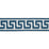 Schumacher Etienne Silk Greek Key Narrow Navy Trim 74686
