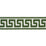 Schumacher Etienne Silk Greek Key Narrow Emerald Trim 74687