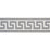 Schumacher Etienne Silk Greek Key Narrow Grey Trim 74688