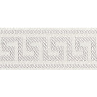 Schumacher Etienne Silk Greek Key Wide Dove Trim 74700