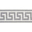 Schumacher Etienne Silk Greek Key Wide Grey Trim 74708