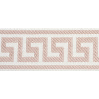 Schumacher Etienne Silk Greek Key Wide Blush Trim 74709