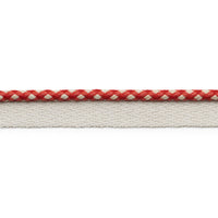 Schumacher Keaton Lip Cord Indoor/Outdoor Red Trim 74905