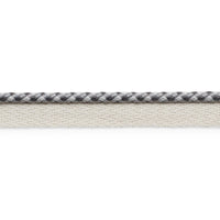 Schumacher Keaton Lip Cord Indoor/Outdoor Charcoal Trim 74906