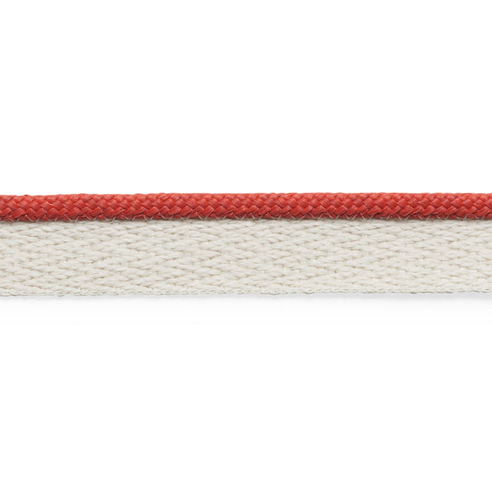 Schumacher Coleman Lip Cord Red Trim Sample 74928