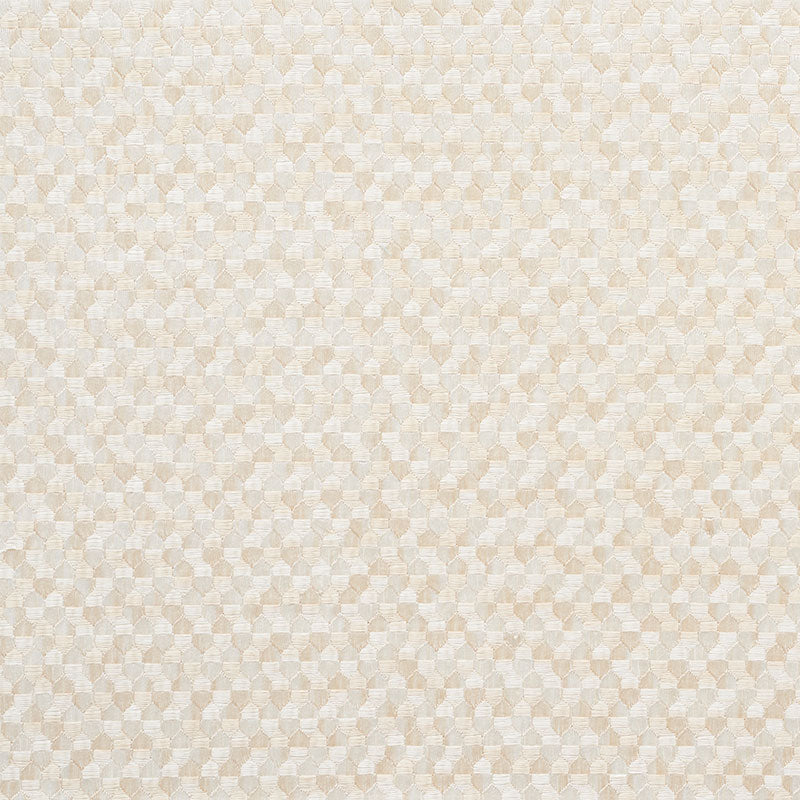 Schumacher Ivins Embroidery Ivory Fabric 75120