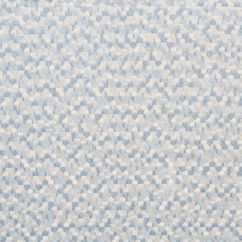 Schumacher Ivins Embroidery Sky Fabric Sample 75121