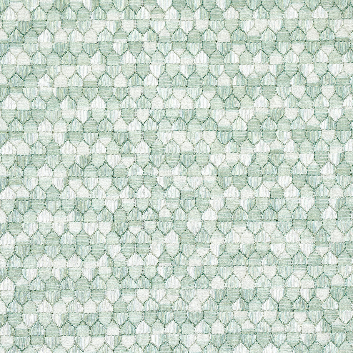 Schumacher Ivins Embroidery Mineral Fabric Sample 75122