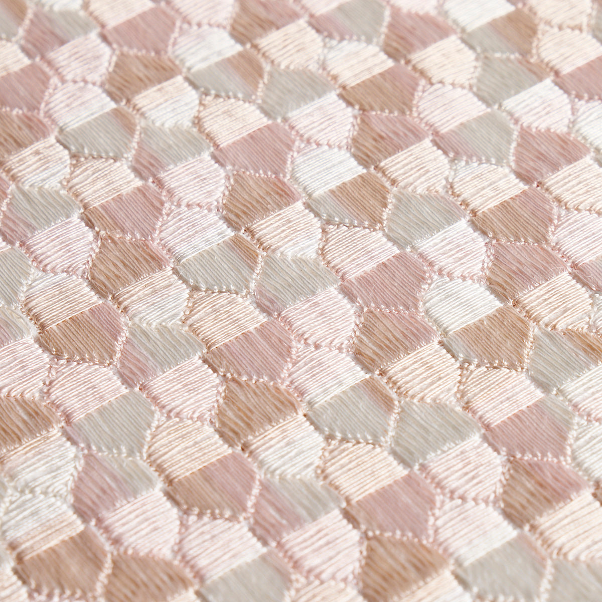 Schumacher Ivins Embroidery Blush 75124 Fabric | 40% Off (Samples)