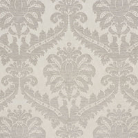 Schumacher Crawford Damask Platinum Fabric 75150