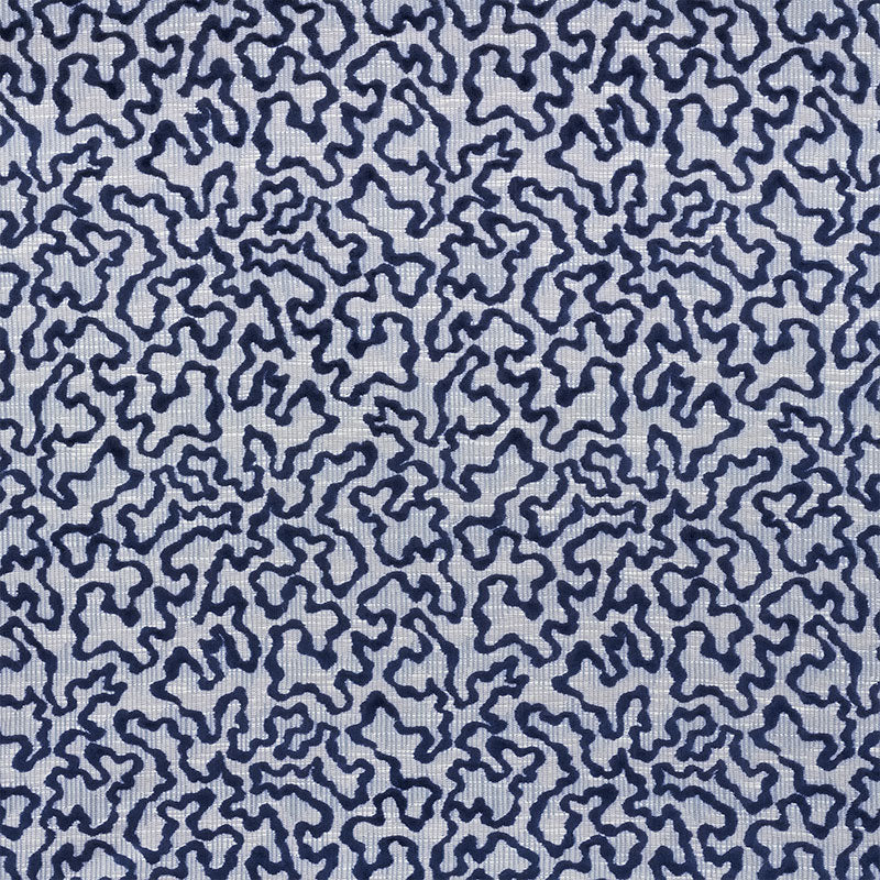 Schumacher Janis Velvet Blue Fabric Sample 75222