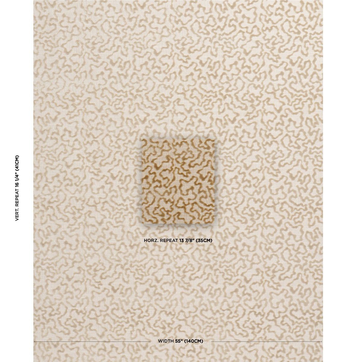 Schumacher Janis Velvet Champagne Fabric Sample 75224