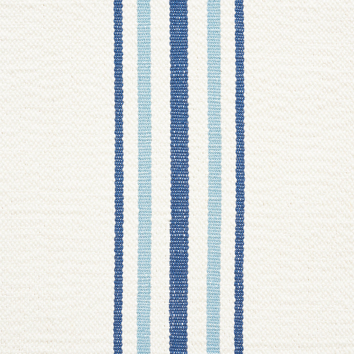 Schumacher Scarset Stripe Blues Fabric 75260