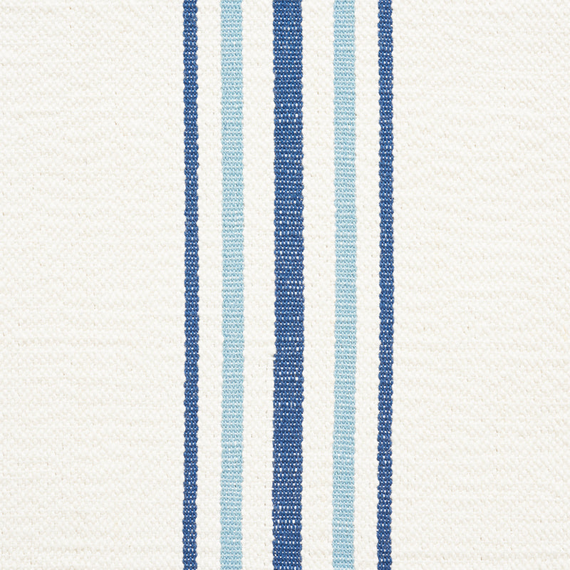 Schumacher Scarset Stripe Blues Fabric Sample 75260
