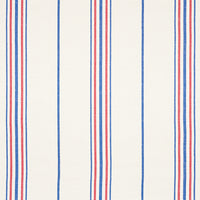 Schumacher Scarset Stripe Blue  & Red Fabric 75261