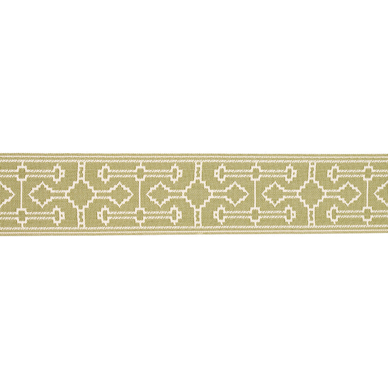 Schumacher Filbert Tape Green Trim Sample 75287
