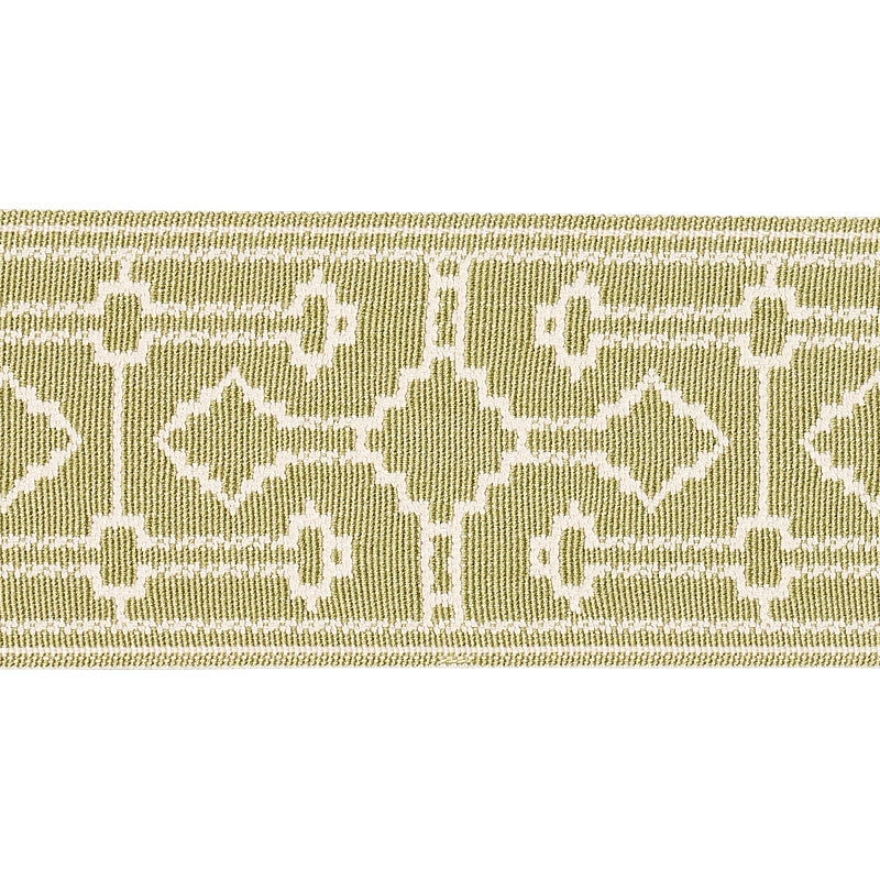Schumacher Filbert Tape Green Trim Sample 75287